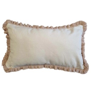 Cuscino arredo spazzolino 30x50 cm panna