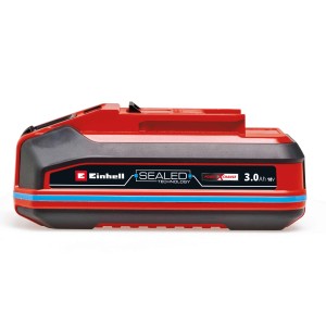 Batteria Einhell 18V 3.0 Ah Power X-Change Plus, rosso-nera, per elettroutensili.