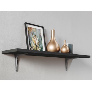 Mensola OBI Hercules per carichi pesanti, alluminio, 300x250 mm con ripiano nero e decorazioni.