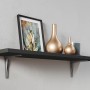 Mensola OBI Hercules per carichi pesanti, alluminio, 300x250 mm con ripiano nero e decorazioni.