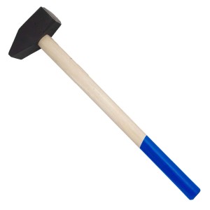 Mazza da edilizia con testa in acciaio e manico legno 4 Kg