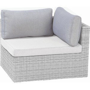 Cuscino schienale di ricambio grigio per set lounge Olea, rivestimento in poliestere.