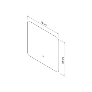 Specchiera organic Touch LED 80x70 cm