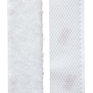 Dettaglio di un nastro a strappo bianco t.b.t., parte della categoria: Nastri adesivi.