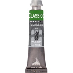 Tubo di colore ad olio verde (Verde ossido di cromo) di Classico.