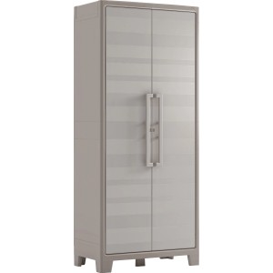 Armadio in plastica KIS Gulliver, beige sabbia, con 4 ripiani, alto 182 cm. Sistema di scaffalature per interni.