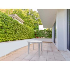 Tavolo da giardino Rodi in polipropilene grigio perla 80x80 cm
