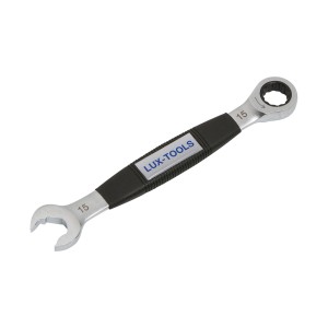 LUX Ratschenschlüssel Comfort 15 mm, chiave a cricchetto con impugnatura ergonomica.