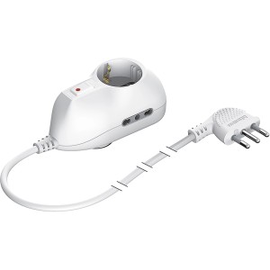 Prolunga t.b.t. bianca con spina e presa.