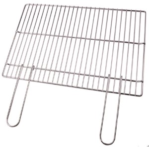 Griglia in metallo con manici per accessori barbecue.