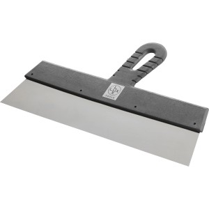LUX Rakel Classic 450 mm: Spatola per tappezziere con lama in acciaio inox e manico in plastica grigio.
