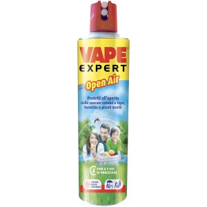 Spray antizanzare Vape Expert Open Air contro zanzare, formiche e insetti.