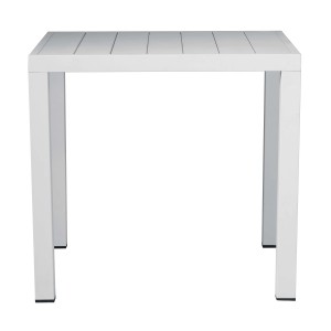 Tavolo da giardino t.b.t. quadrato bianco per esterni.