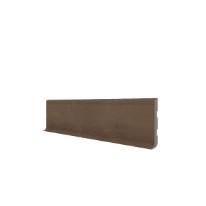 Battiscopa marrone con texture legno.