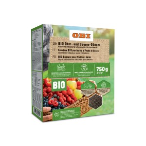 Confezione di concime biologico per frutta e frutti di bosco OBI, 750g per giardino e aiuole.