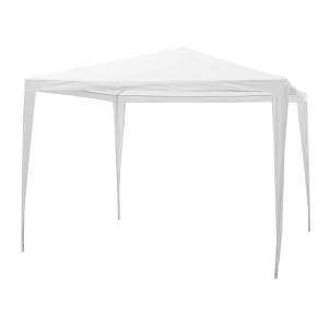 Gazebo bianco per giardino e patio.