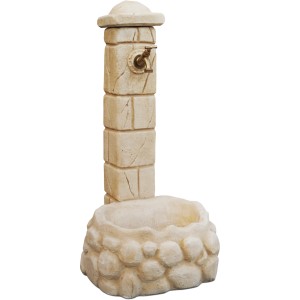 Colonna decorativa per fontana da giardino con rubinetto per esterni.