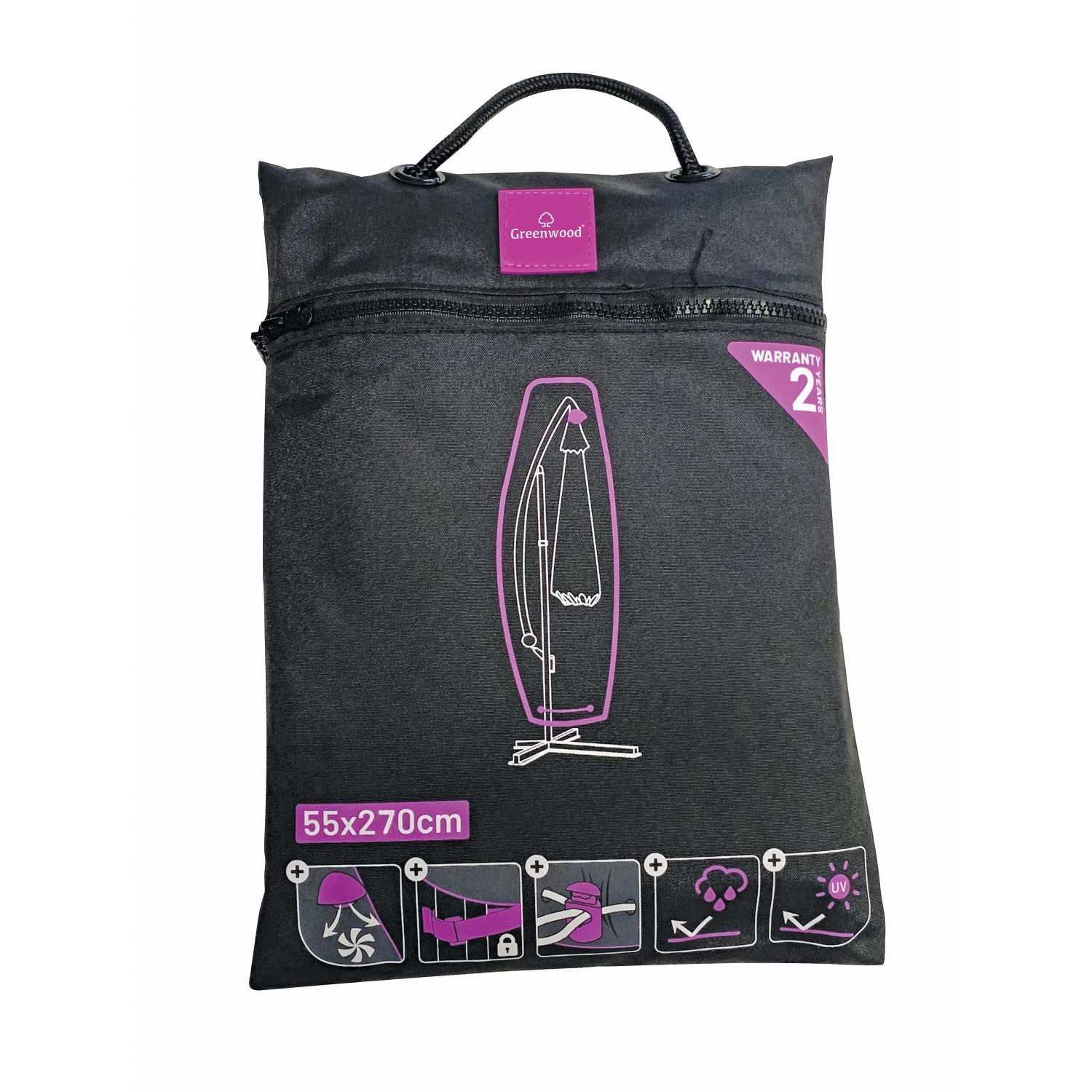 Custodia 3X4 Palo Decentrato Telo Copri Ombrellone A Braccio Laterale Sacca