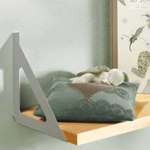 Reggimensola triangolare in acciaio 190x190x12 mm galvanizzata