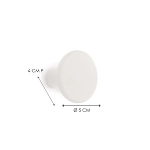 Appendiabiti t.b.t. bianco, rotondo, per montaggio a parete.