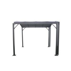 Gazebo t.b.t. grigio con tetto per giardino e terrazza.