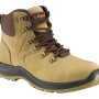 Scarpa da giardinaggio t.b.t. beige con lacci marroni e suola nera.