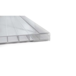 Lastra in plastica trasparente t.b.t., dettaglio della struttura alveolare.