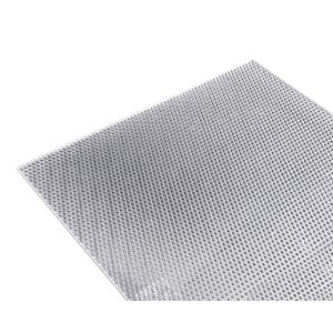 Lastra in plastica trasparente t.b.t. con struttura a nido d'ape, adatta come copertura.