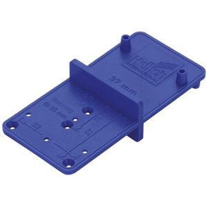 Dima di foratura Hettich MultiBlue per ferramenta per mobili, guida di montaggio blu.