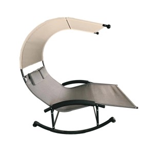 t.b.t. Dondoli sedia a dondolo con tettuccio parasole, grigio/beige.