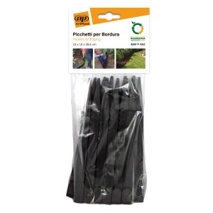 Confezione di bordure per aiuole/bordure per prato nere t.b.t. per il giardino.