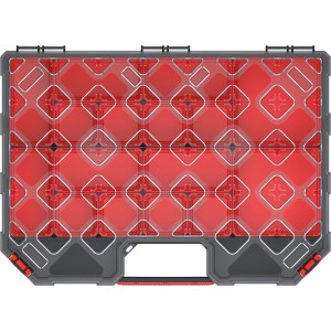 Organizzatore per utensili Kistenberg Tager Carbo, 284x390x60mm, con coperchio trasparente e scomparti.