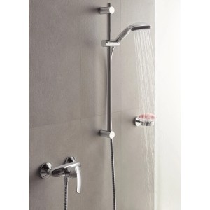Miscelatore doccia Grohe Start con set doccia e portasapone, cromo.