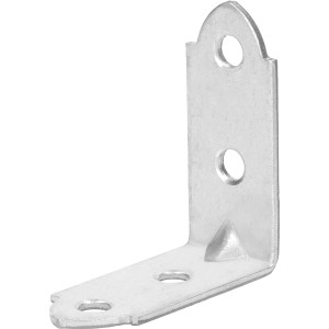 Staffa angolare zincata 40x40x15 mm per strutture in legno.