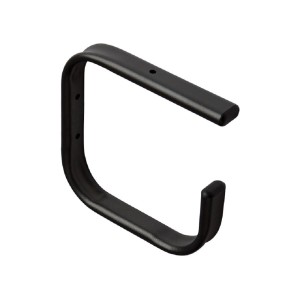 Gancio a muro nero t.b.t. per montaggio a parete.