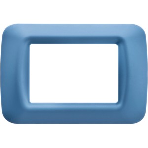 Placca di copertura blu t.b.t. per interruttori e prese.