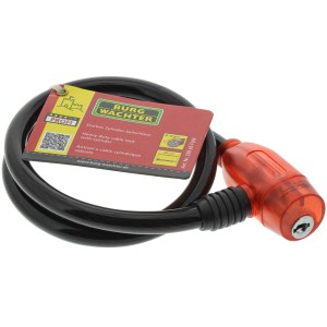 Lucchetto a cavo per bici Burg Wächter 330 Fun, 65cm, con corpo trasparente e 2 chiavi.