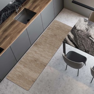 Tappeto da cucina beige t.b.t. in cucina moderna.