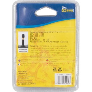 Camera d'aria t.b.t. per bici con ruote da 28". Ricambio ideale.