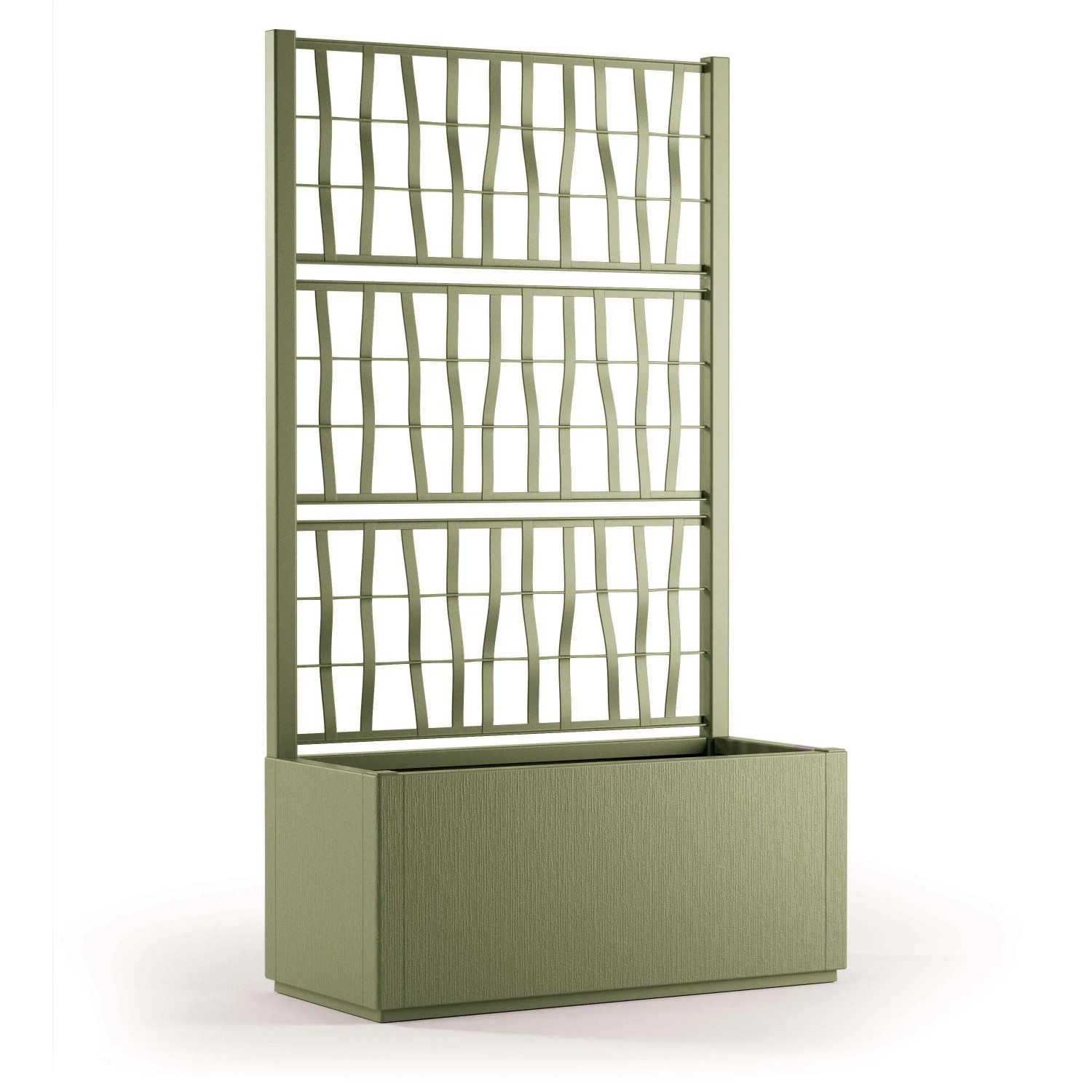 Fioriera da esterno c/grigliato Ethica in plastica grafite H140x80x36 cm acquista da OBI