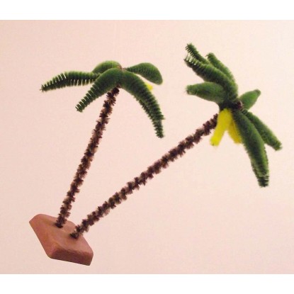 Accessorio per presepe 2 palme verde H 22 cm