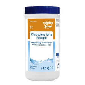 Cloro in pastiglie azione lenta per disinfezione continua 1,2 Kg