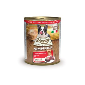 Stuzzy Monoprotein cibo umido per cani, manzo, senza glutine.