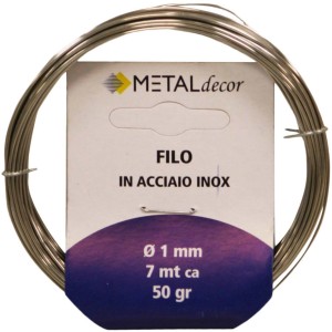 t.b.t. Funi multiuso: Bobina di filo sottile in acciaio inox color argento.