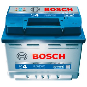 Batteria auto Bosch S4 001, 12V 44Ah, per auto, senza manutenzione e a prova di perdite.