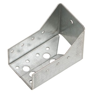 Scarpa per trave tipo B, 60x100 mm, zincata, per connettori per legno e fissaggio sicuro.