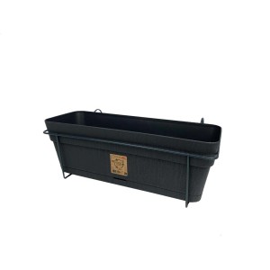 Fioriera da esterno t.b.t. grigio scuro con staffa.