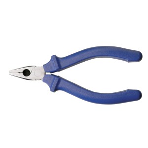 Pinza combinata LUX Classic per hobbisti, 120mm, con manico blu per lavori di precisione.