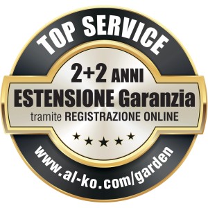 Estensione garanzia 2+2 anni per prodotti da giardino AL-KO con registrazione online.
