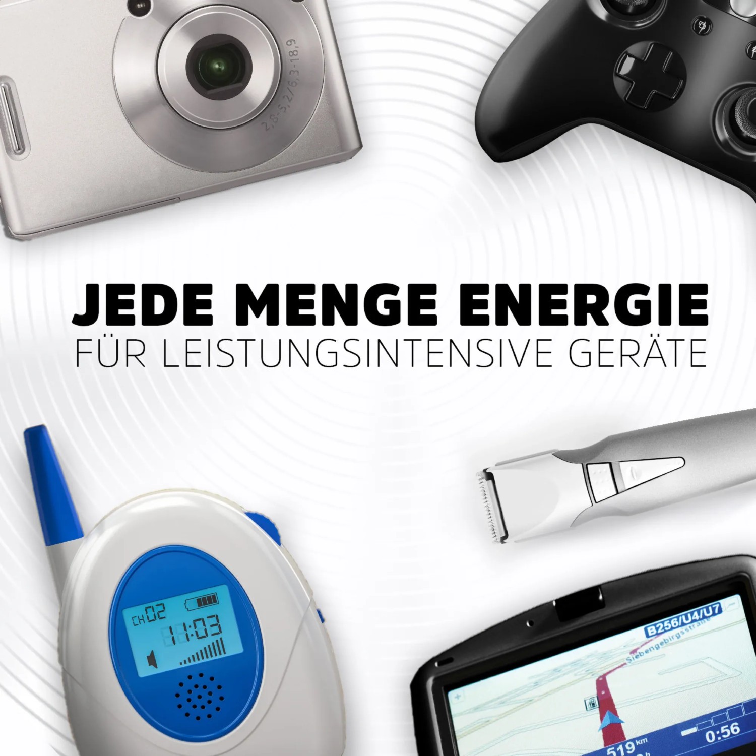 Batteria Energizer Max Plus per fotocamera, controller di gioco, baby monitor, rasoio e navigatore.